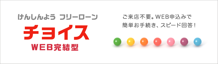 けんしんようフリーローン「チョイス」WEB完結型